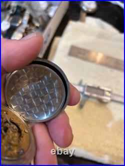 Antique Elgin Pocket Watch Railway Case Silverine