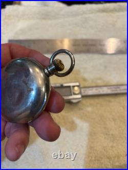 Antique Elgin Pocket Watch Railway Case Silverine