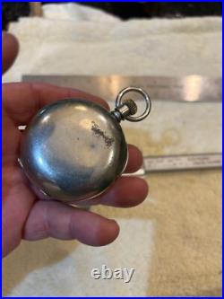 Antique Elgin Pocket Watch Railway Case Silverine