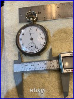 Antique Elgin Pocket Watch Railway Case Silverine