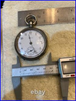 Antique Elgin Pocket Watch Railway Case Silverine