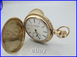 Antique Elgin Pocket Watch in Keystone Crown + Scales Case Double Hunter