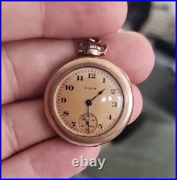 Antique Elgin Women's Ladies Pocket Watch Wadsworth Case Referee Vintage RUNS