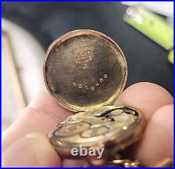 Antique Elgin Women's Ladies Pocket Watch Wadsworth Case Referee Vintage RUNS