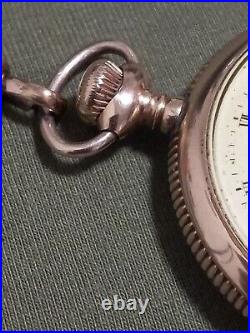 Antique Elgin pocket watch with gold plated case. 51mm /26/