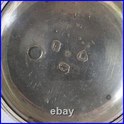 Antique English STERLING SILVER Pocket Watch Case 54 mm For Key Wind Movement