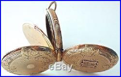 Antique Etched Waltham Gold Filled Empty Pocket Watch Case 36mm 1897