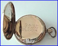 Antique Etched Waltham Gold Filled Empty Pocket Watch Case 36mm 1897