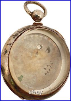 Antique Fahy's Open Face Pocket Watch Case for 18 Size Key Wind Coin Silver