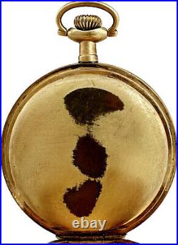 Antique Fahys Hunter Pocket Watch Case for 12S Gold Filled w Waffle Style Finish