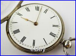 Antique Fancy All over Floral Cased 1882 Sterling Silver Hallmarked Pocket Watch