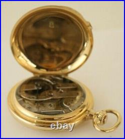 Antique Fritz Piguet 18K Gold Hunting Case Pocket Watch Running