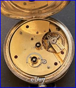 Antique Fusee Pocket Watch With Nice. 935 Silver Case Parts Good Balance 52.5mm