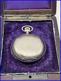 Antique GOLD FILLED Pocket Watch Elgin 1903 In Wood Case RUNS Inside Dedication