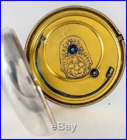 Antique Georgian C1792 Sterling Silver Pair Cased R Tompion Fusee Pocket Watch