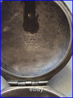 Antique Georgian Era Verge Fusee Pocket Watch Sterling Case Bold Roman Numerals