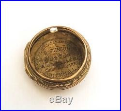 Antique Gilt Repousse Cased Verge Fusee Pocket Watch