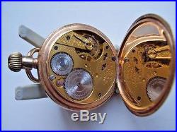 Antique Gold Fill Waltham Pocket Watch Hillside Grade 1902 Dennison Case Rare
