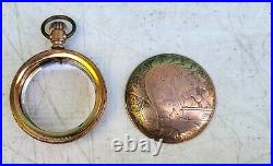 Antique Gold Filled Fahy Pocket Watch Case FITCH PAT April 22, 1879 Screw Bezel