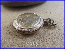 Antique Gold Filled Keystone Hunter Pocket Watch Case Waltham Bird Leaf #116