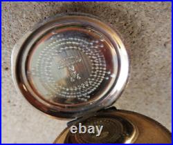 Antique Gold Filled Keystone Hunter Pocket Watch Case Waltham Bird Leaf #116