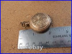 Antique Gold Filled Keystone Hunter Pocket Watch Case Waltham Bird Leaf #116