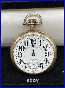 Antique Hamilton 17 Jewel Pocket Watch #974, Not Running, Gold Case