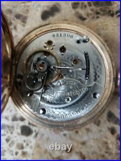 Antique Hamilton Model 2 Gold Plated Pocket Watch 17J 1893 55mm case Buck
