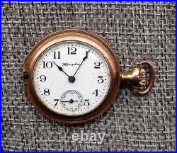Antique Hampden Dueber Pocket Watch 14 Karat Gold Filled case fine rare early