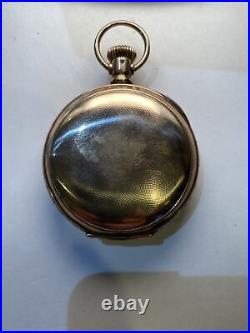 Antique Hampden Hayward 18s 11j Gold Filled Hunting Case Pocket Watch, ca 1884