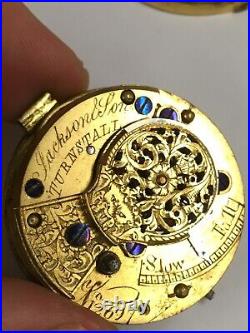 Antique Horn Case Verge Fusee Pocket Watch Spares Or Repair Plz Read