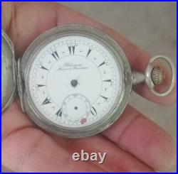 Antique Hunter Case G/Silver Pocket Watch Blumie Ancre de percition 50 mm Aprx