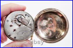 Antique ILLINOIS Wadsworth PILOT 25 Years Case 21 Ruby Jewels Pocket Watch WORKS
