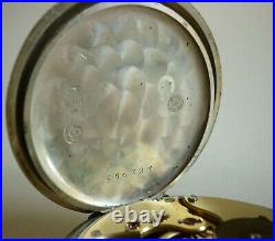 Antique IWC Schaffhausen pocket watch case 50 mm silver 800 Swiss made 1908/1915