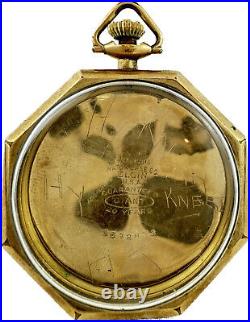 Antique Illinois Giant Pocket Watch Case for 12 Size Gold Filled Octagonal