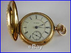 Antique Illinois Gr. 106 Rail Road pocket watch 1883. Nice Hunter case with stag