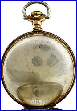 Antique Illinois Hunter Pocket Watch Case for 16Size Sterling Silver Tri Colored