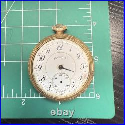 Antique Illinois Pocket Watch Gold Filled Beautiful Nawco Case Parts/Repair READ