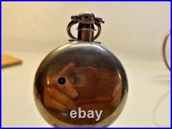 Antique J Johnstone Detached Lever Pocket Watch Silver Pair Case