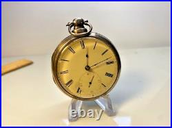 Antique J Johnstone Detached Lever Pocket Watch Silver Pair Case