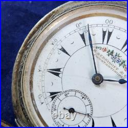 Antique K. Serkisoff & Co. Constantinople Pocket Watch Silver 800 Case Key Chain