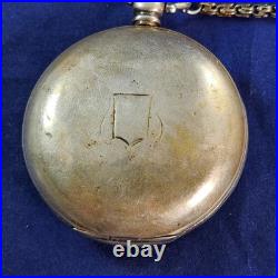 Antique K. Serkisoff & Co. Constantinople Pocket Watch Silver 800 Case Key Chain