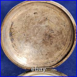 Antique K. Serkisoff & Co. Constantinople Pocket Watch Silver 800 Case Key Chain