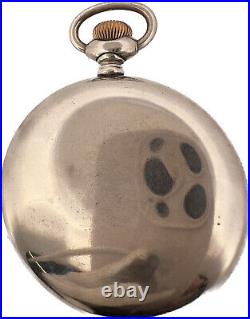 Antique Keystone Ball Model Open Face Pocket Watch Case for 16 Size Silveroid