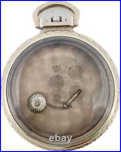 Antique Keystone Railroad Pocket Watch Case for 16 Size 14k White Gold Filled