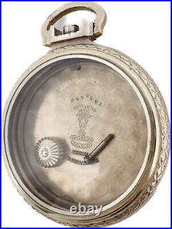 Antique Keystone Railroad Pocket Watch Case for 16 Size 14k White Gold Filled