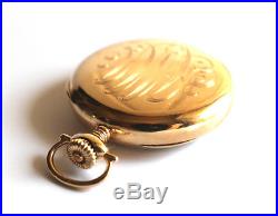 Antique Lady's Pendant 14K Solid Gold Case Pocket Watch by Waltham Circa 1910
