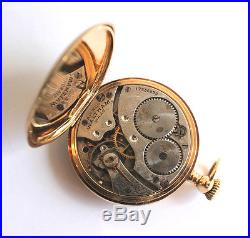 Antique Lady's Pendant 14K Solid Gold Case Pocket Watch by Waltham Circa 1910