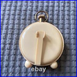Antique Leonard Pocket Watch with Celluloid Case Untested For Parts/Repair