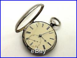 Antique Lever Fusee Silver Consular Case Pocket Watch By Wm. Dennet, Liverpool